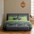 Taie De Traversin Satin De Coton - Vert - Lina Fleurs