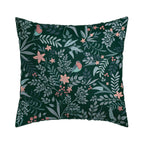 Set De 2 Fundas De Almohada Satén De Algodón - Verde - Harmonie Des Oiseaux