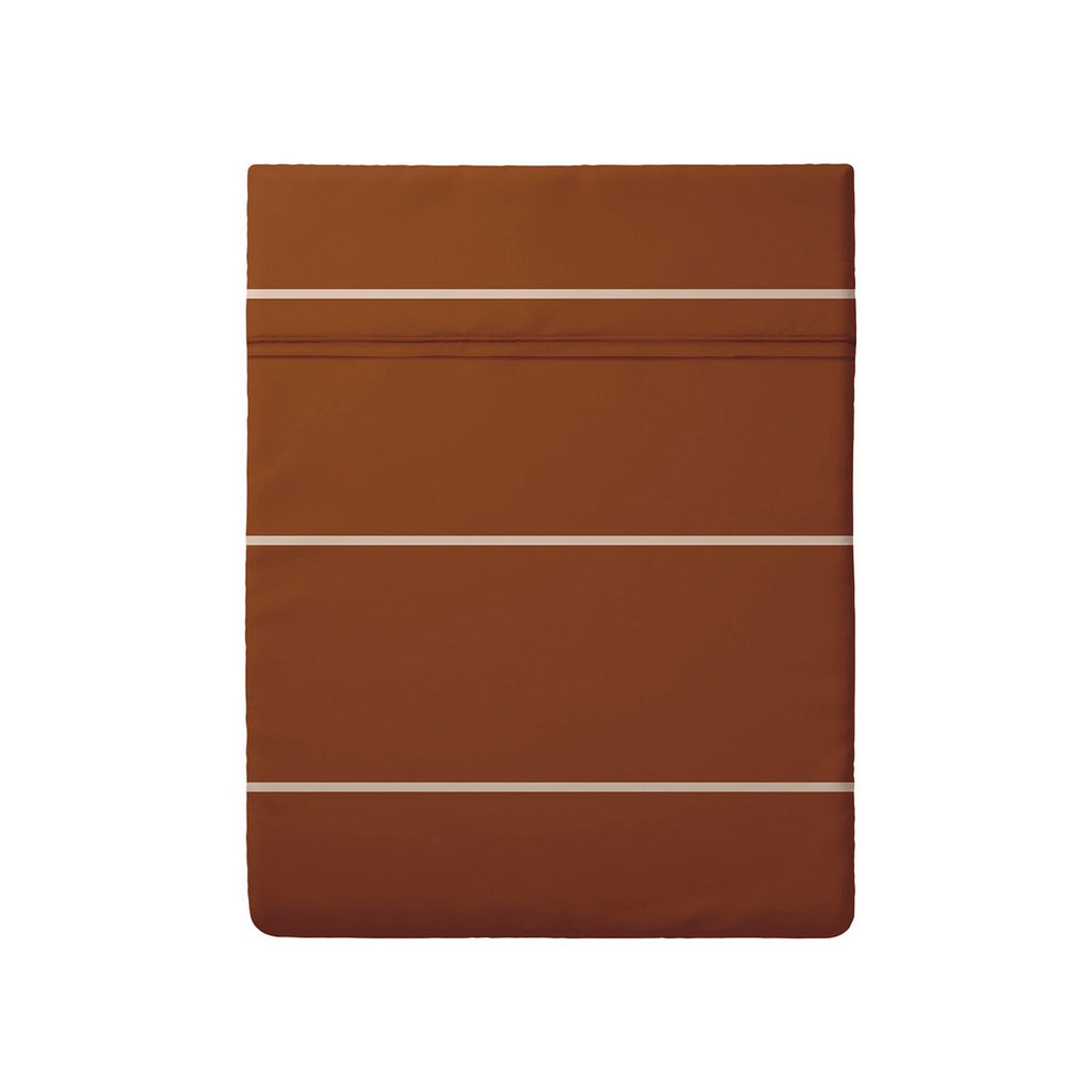 Drap Plat Satin De Coton - Brun - Camille