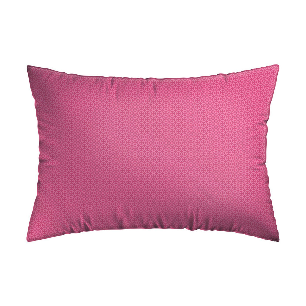 Set De 2 Taies D'Oreiller Satin De Coton - Bleu Foncé / Rose - Murmure Floral