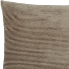 Housse De Coussin Velours Côtelé - Taupe - Uni