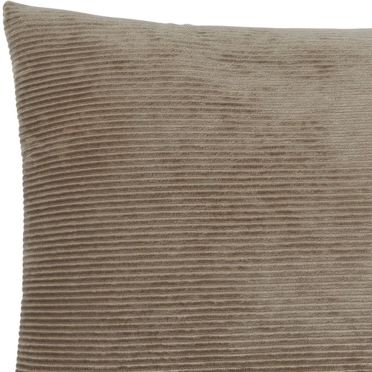 Housse De Coussin Velours Côtelé - Taupe - Uni