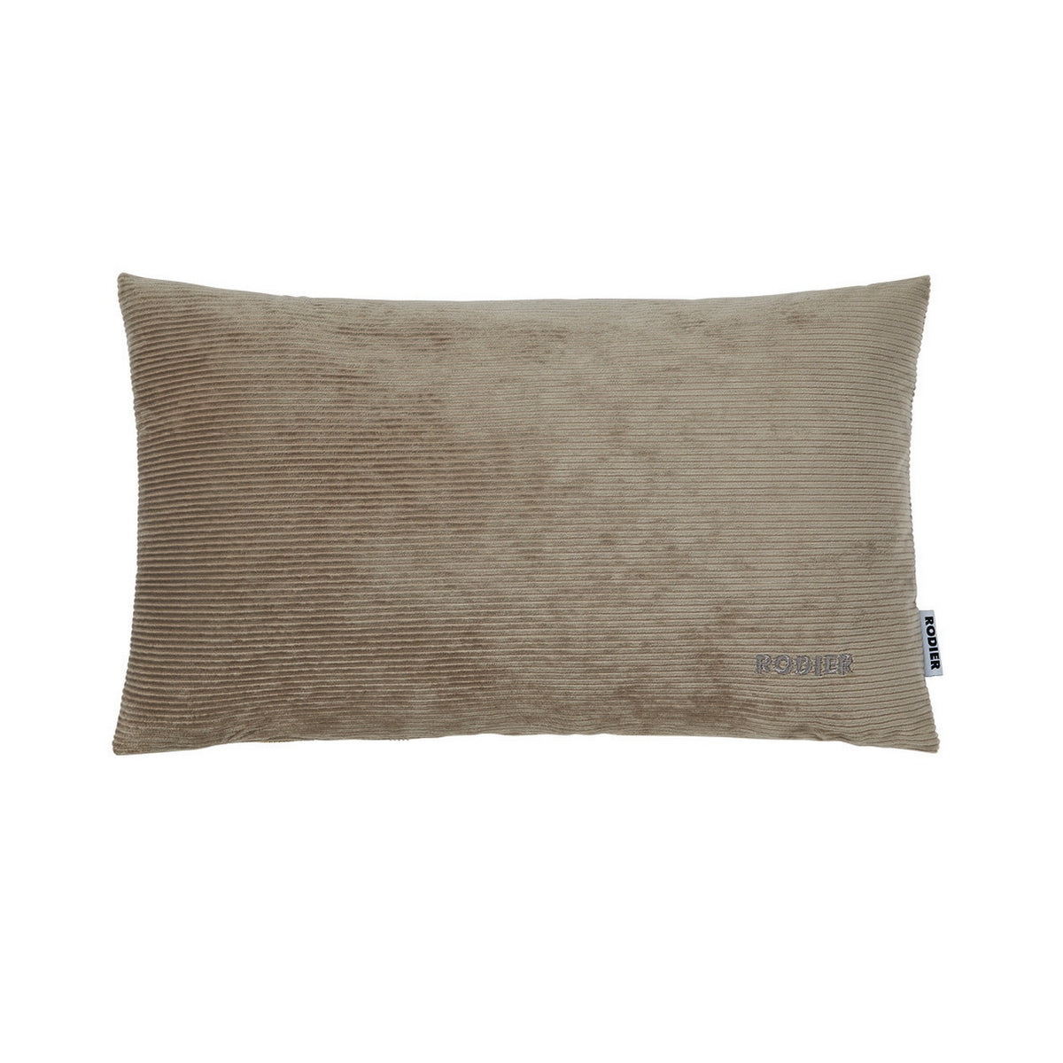 Housse De Coussin Velours Côtelé - Taupe - Uni