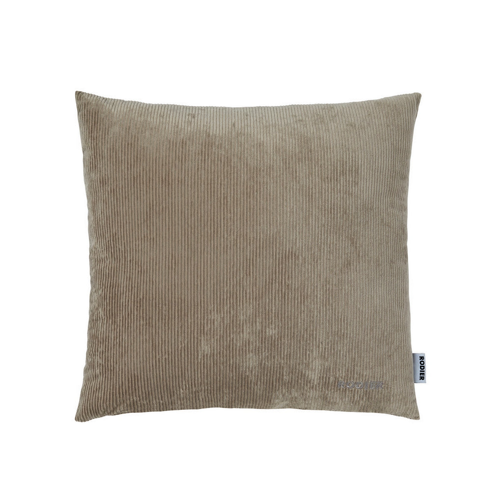 Housse De Coussin Velours Côtelé - Taupe - Uni