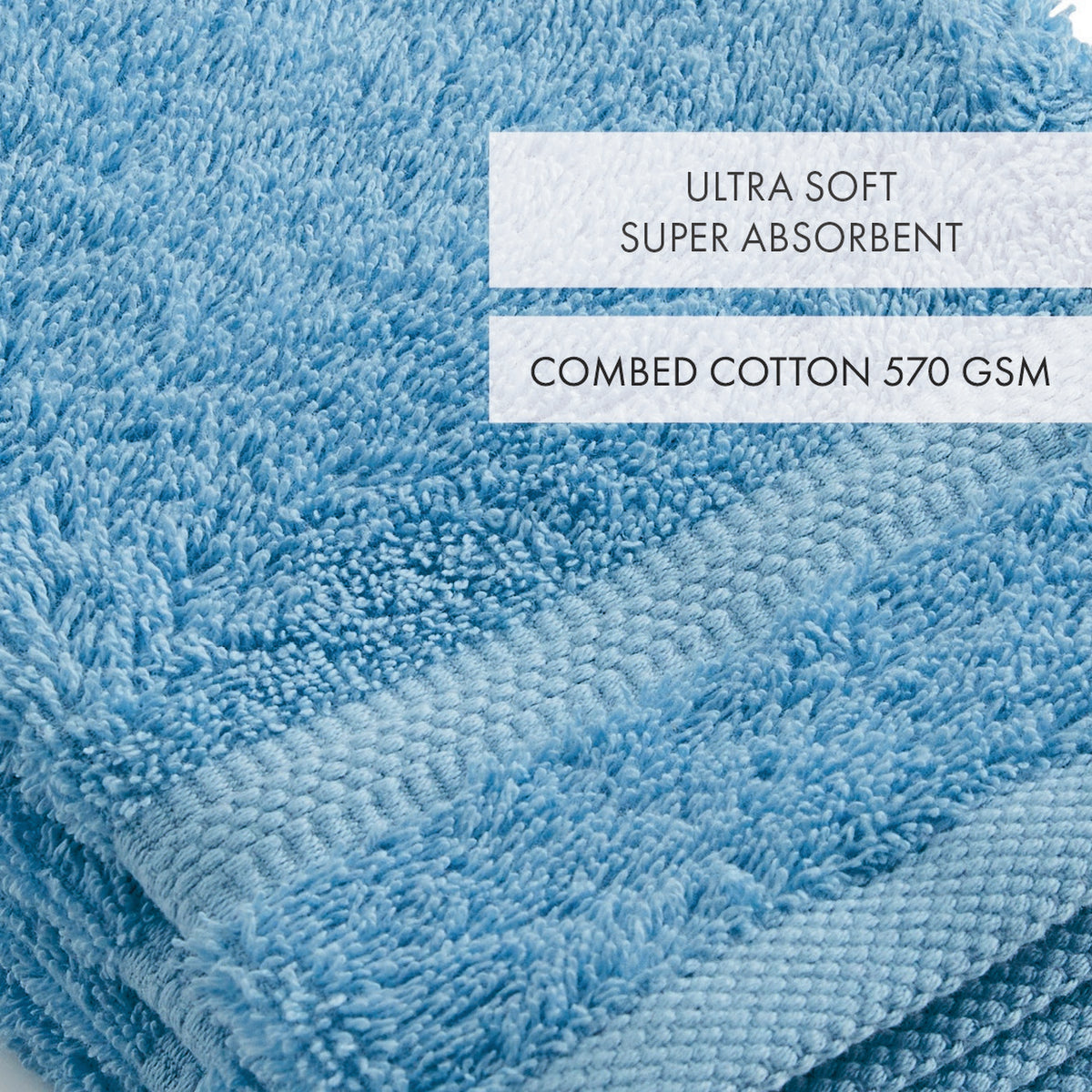 Set of 4 Flannels - Sky Blue - Vague