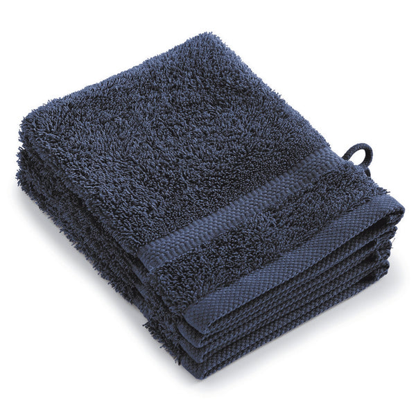 Set di 4 guanti da toilette - Blu navy - Onda