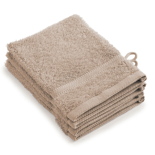 Set di 4 guanti da bagno - Taupe - Vague