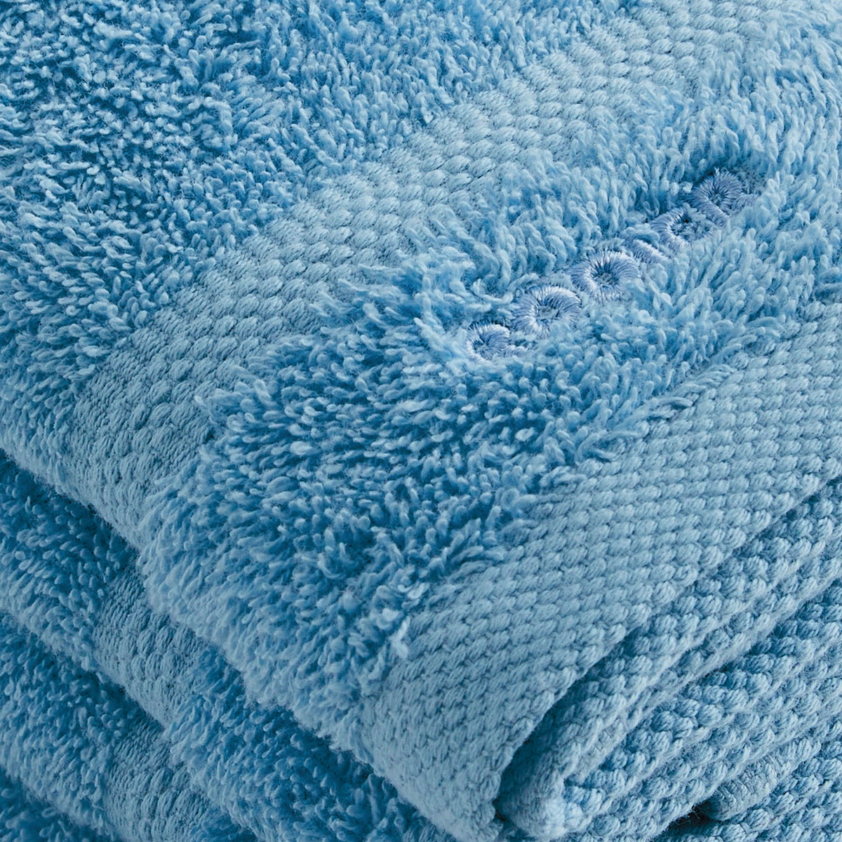 Set Of 4 Guest Towels - Sky Blue - Wave