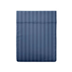Drap Plat Satin De Coton Dobby Stripe - Bleu - Dobby Stripe Woven