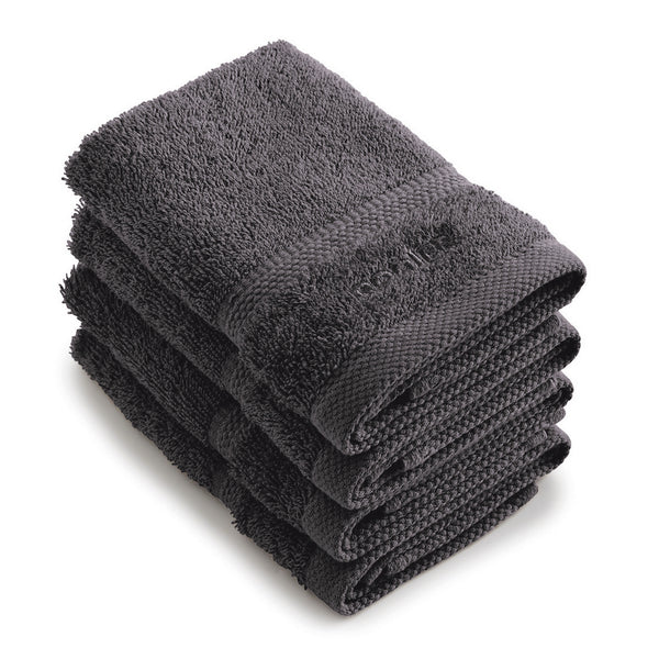 Set De 4 Serviettes D'Invitées - Gris Foncé - Vague
