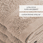 Set De 4 Serviettes D'Invitées - Taupe - Vague