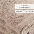 Set De 4 Serviettes D'Invitées - Taupe - Vague