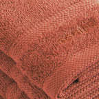 Set De 4 Toallas De Tocador - Terracotta - Vague