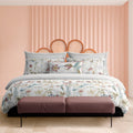 Housse De Couette + Taies D'Oreiller Satin De Coton - Blanc - Colibri Chantant