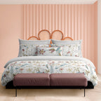 Housse De Couette + Taies D'Oreiller Satin De Coton - Blanc - Colibri Chantant