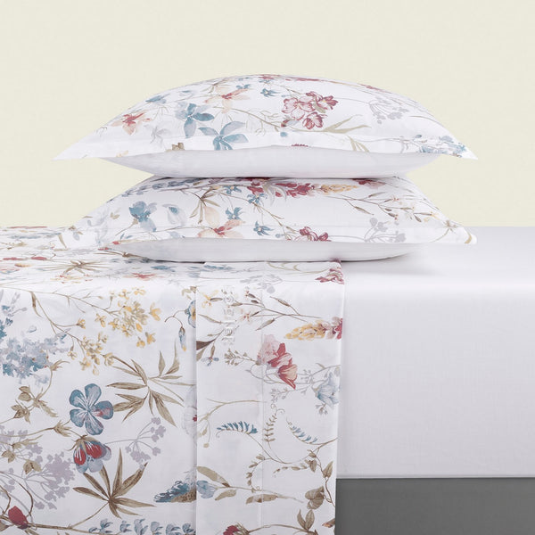 Ensemble De Draps Satin De Coton - Blanc - Colibri Chantant