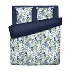 Housse De Couette + Taies D'Oreiller Satin De Coton - Blanc - Jardin D'Eden
