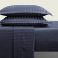 Drap-Housse Satin De Coton - Bleu Foncé - Uni