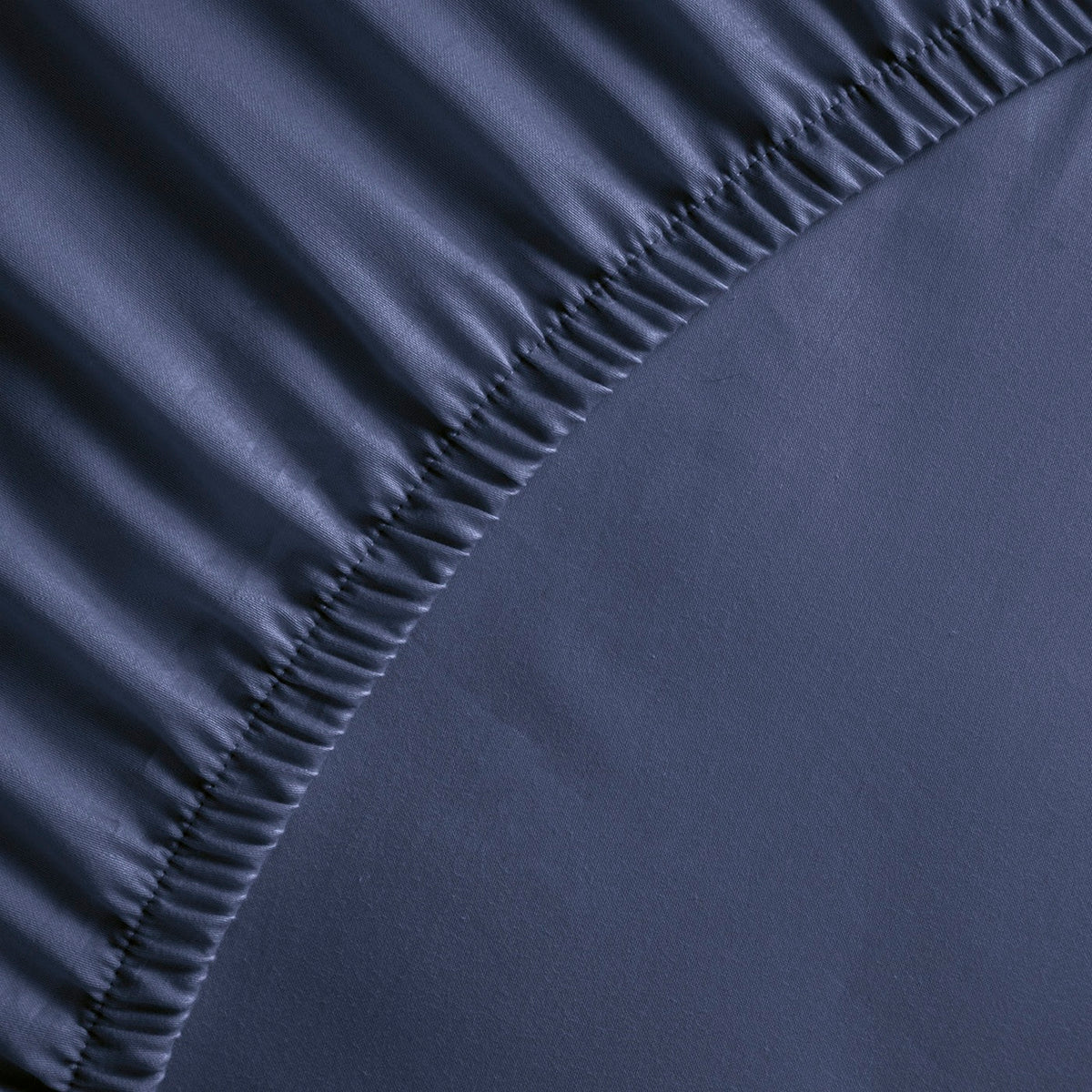 Drap-Housse Satin De Coton - Bleu Foncé - Uni