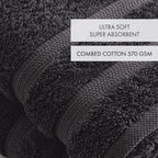 Set of 2 Towels - Dark Grey - Vague
