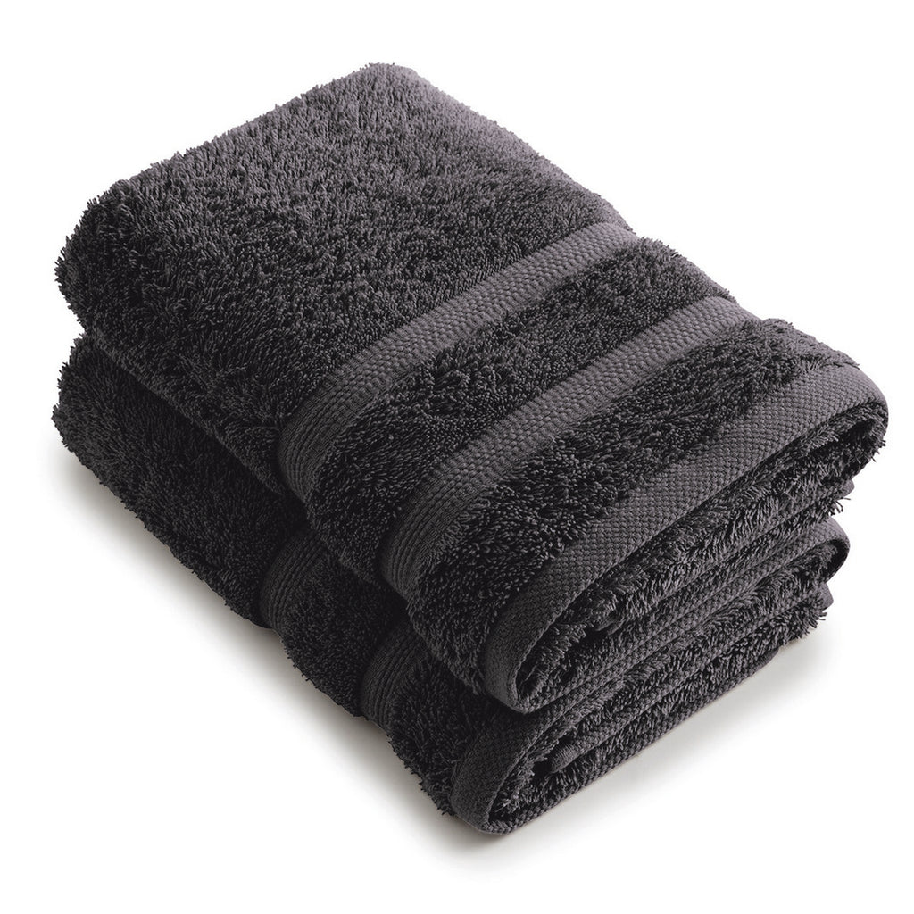 Set of 2 Towels - Dark Grey - Vague