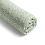 Drap-Housse Satin De Coton - Vert - Feuilles De Coeur