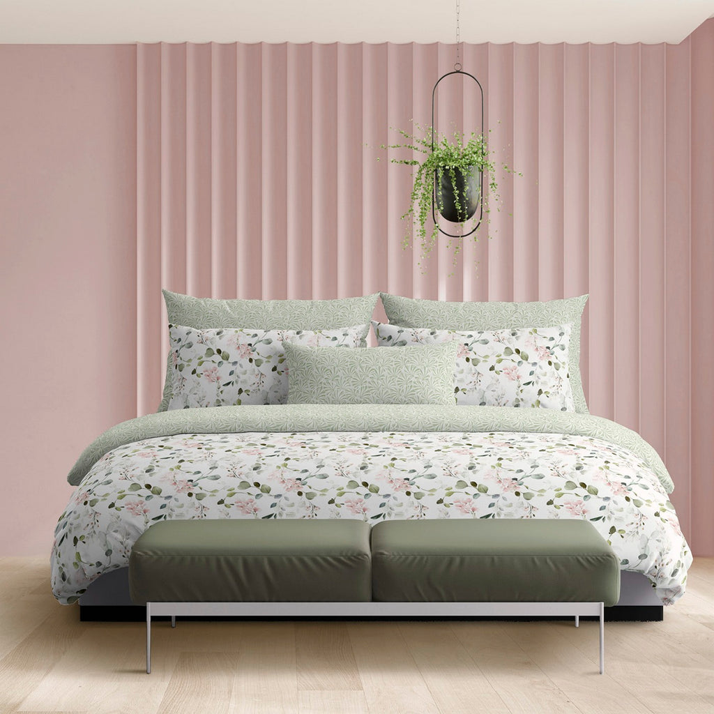 Drap Plat Satin De Coton - Blanc - Eclat D'Eucalyptus