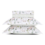 Ensemble De Draps Satin De Coton - Blanc - Eclat D'Eucalyptus