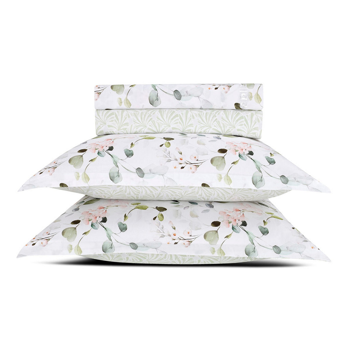 Ensemble De Draps Satin De Coton - Blanc - Eclat D'Eucalyptus