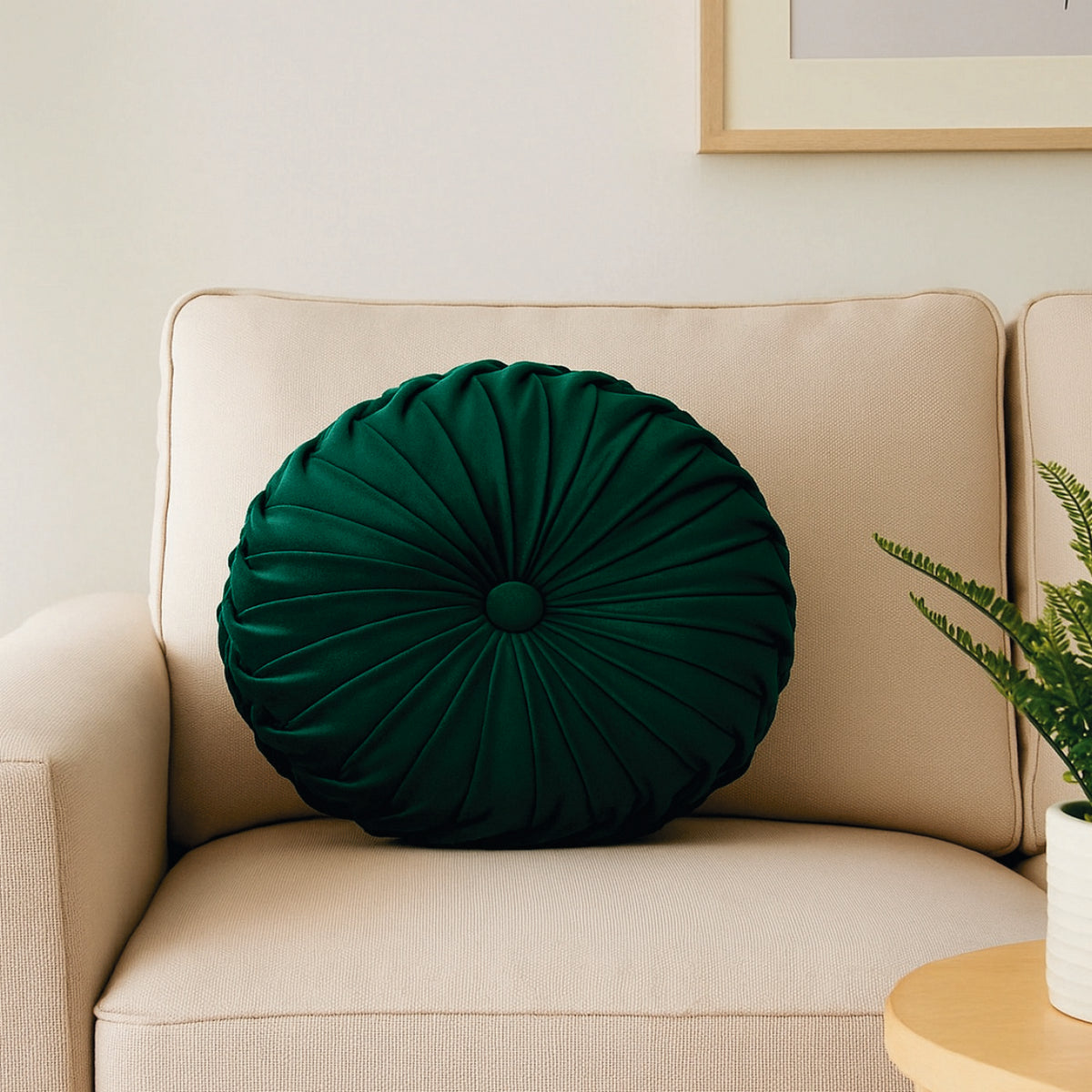 Coussin Velours - Vert Foncé - Prato