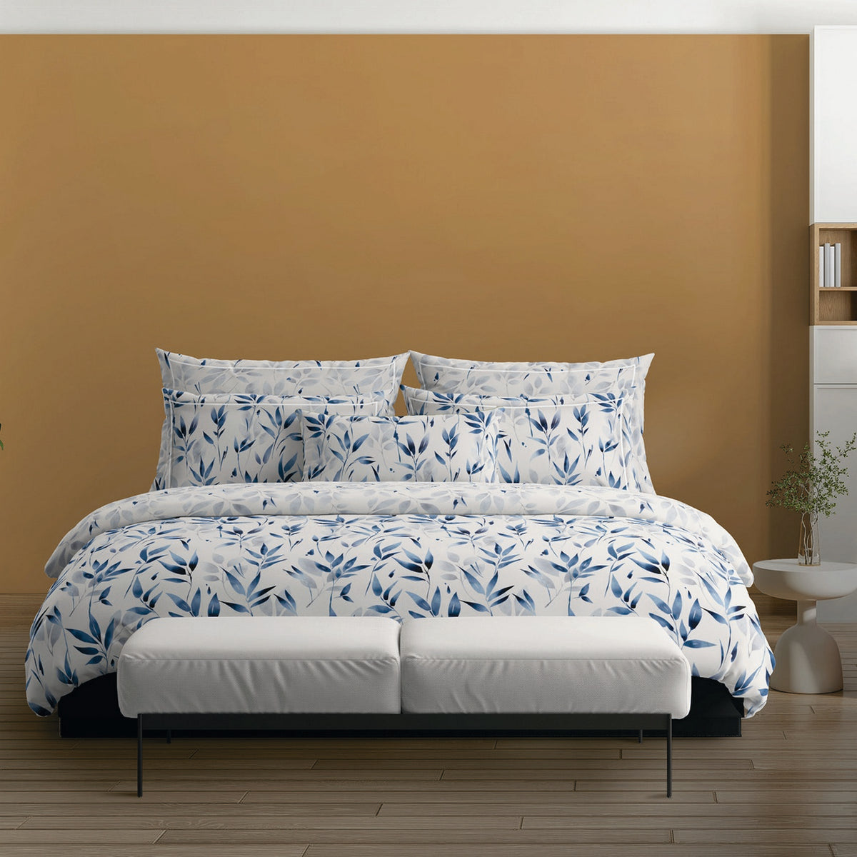 Lenzuolo Piano in Raso di Cotone - Bianco - Splendore Blu