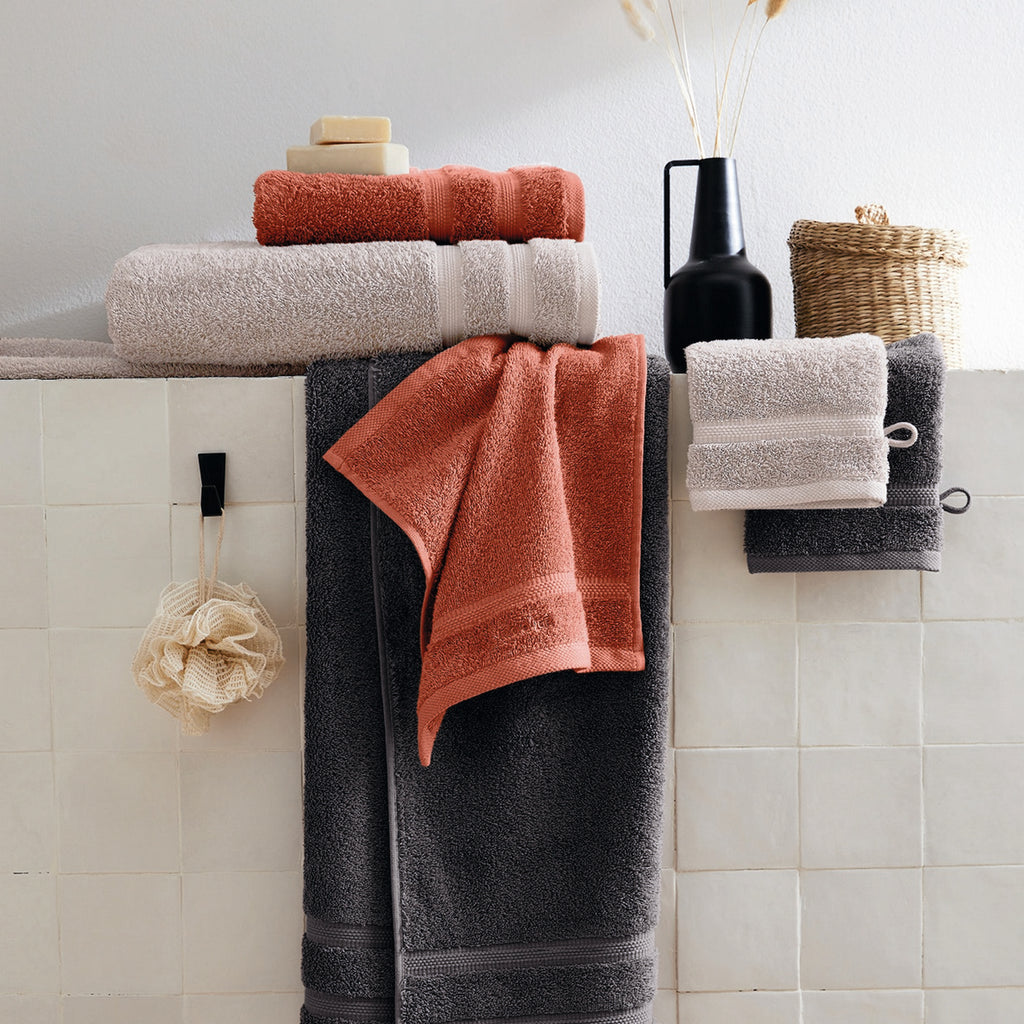 Set De 2 Draps De Bain - Sable - Vague