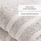 Set De 2 Draps De Bain - Sable - Vague