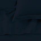 Set de 2 fundas de almohada de satén de algodón - Azul 11 - Liso 1 Baratta