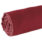 Lenzuolo con angoli in raso di cotone - Bordeaux 01 - Tinta unita