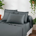 Set De 2 Taies D'Oreiller Satin De Coton - Gris 02 - Uni 1 Baratta