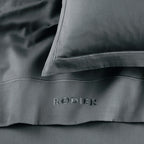 Set De 2 Taies D'Oreiller Satin De Coton - Gris 02 - Uni 1 Baratta