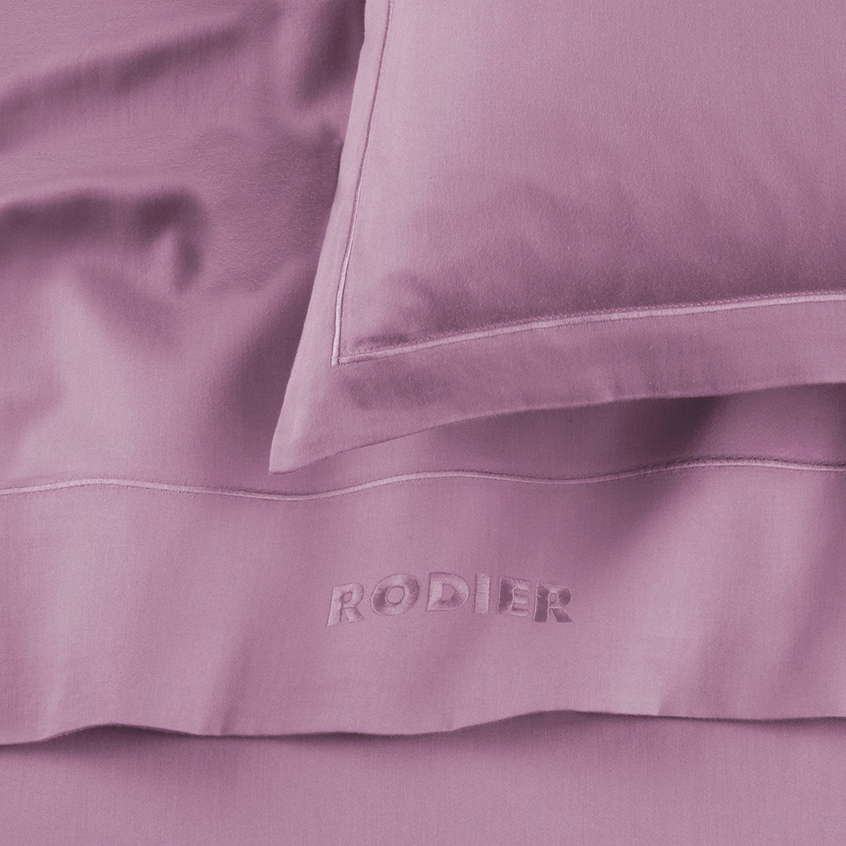 Set De 2 Taies D'Oreiller Satin De Coton - Rose 03 - Uni 1 Baratta