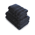 Set of 2 Hand Towels and 2 Bath Sheets - Navy Blue - Vague