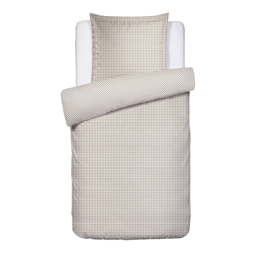 Funda Nórdica + Fundas De Almohada Algodón Satén - Taupe - Graphic Crochet