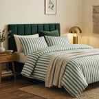 Federa in raso di cotone - Verde / Blu - Lorine