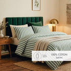 Taie De Traversin Satin De Coton - Vert / Bleu - Lorine