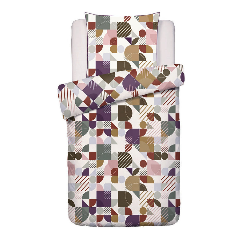 Funda Nórdica + Fundas Almohada Algodón Satén - Blanco - Modul'Art
