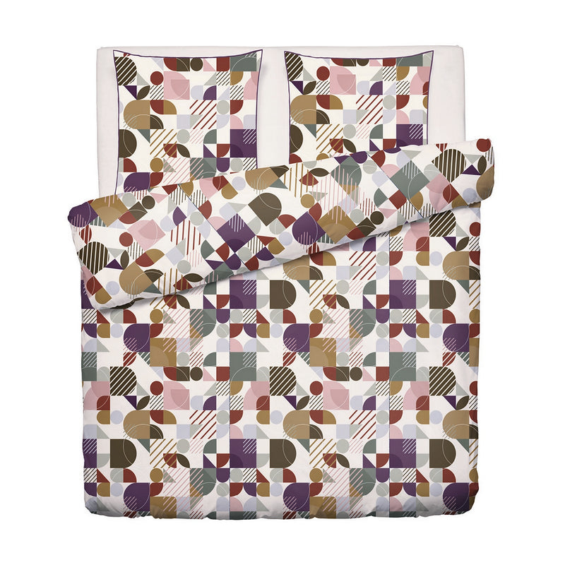Funda Nórdica + Fundas Almohada Algodón Satén - Blanco - Modul'Art