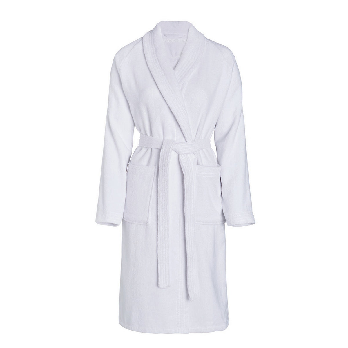 Albornoz Con Cuello Chal - Blanco - Liso