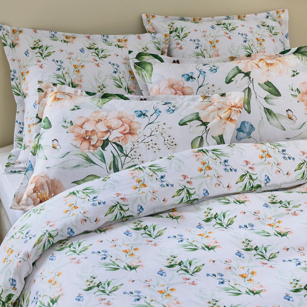 Cotton Sateen Duvet Cover + Pillowcases - White - Belle de Nuit