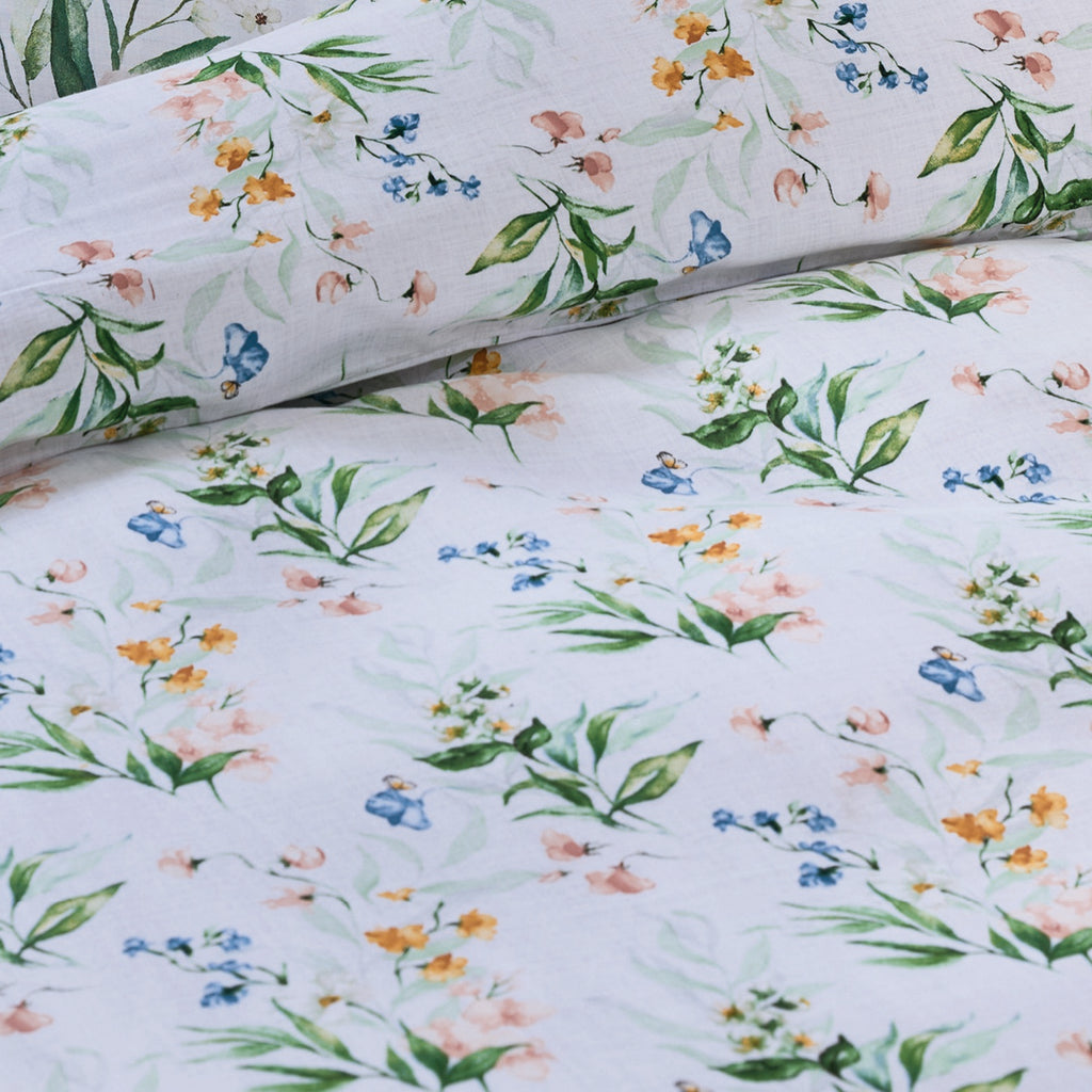 Cotton Sateen Duvet Cover + Pillowcases - White - Belle de Nuit