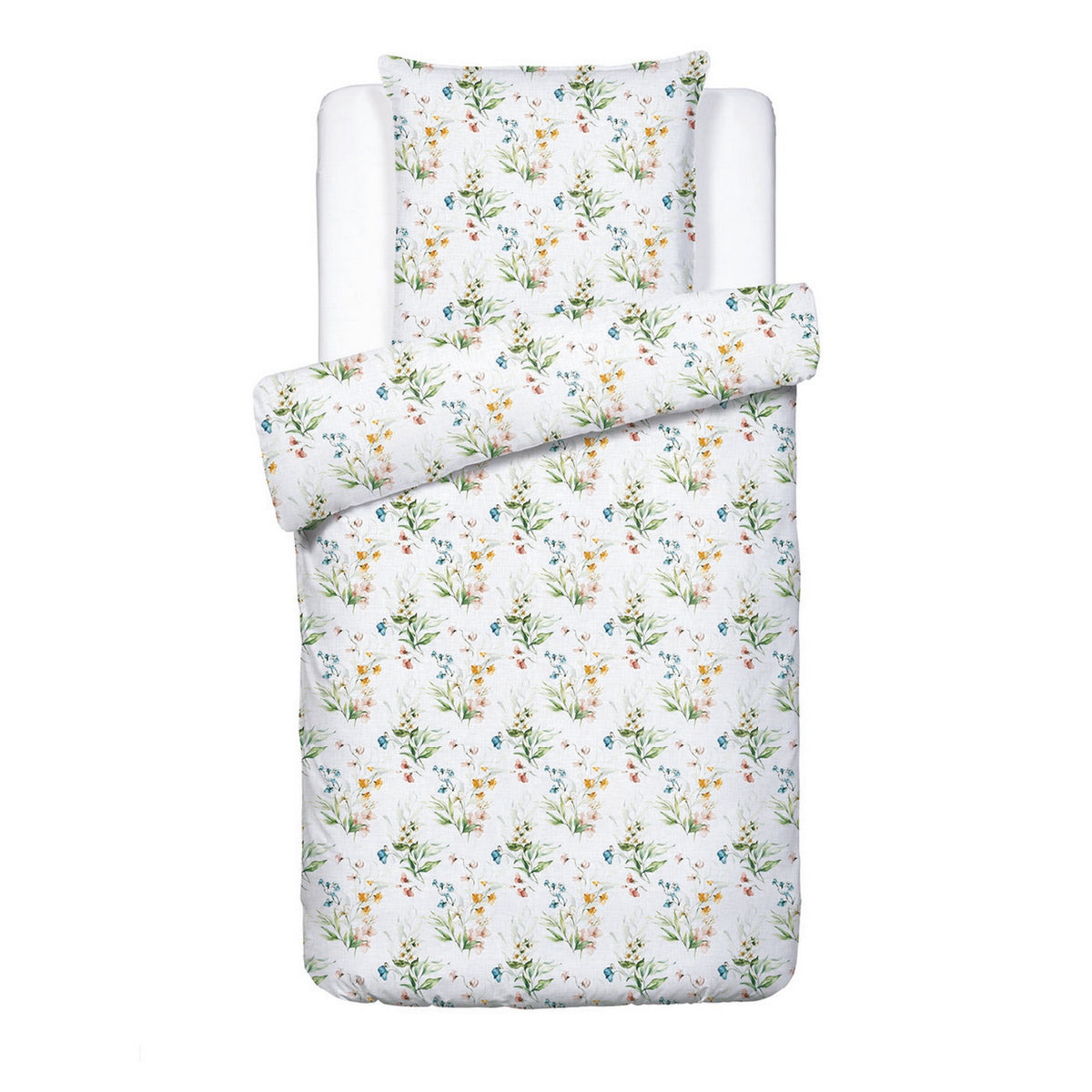 Cotton Sateen Duvet Cover + Pillowcases - White - Belle de Nuit