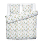 Cotton Sateen Duvet Cover + Pillowcases - White - Belle de Nuit