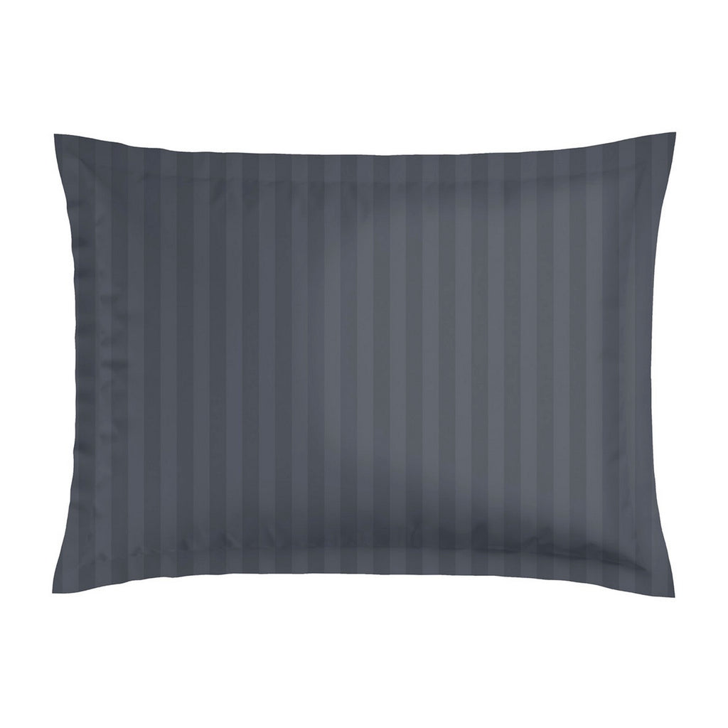 Set Of 2 Cotton Satin Pillowcases - Dark Gray - Floral Canvas